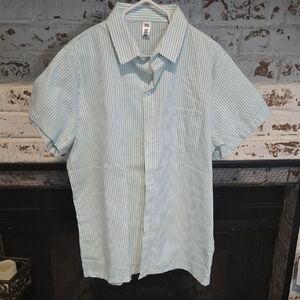 Men's Light Blue Striped Shirt